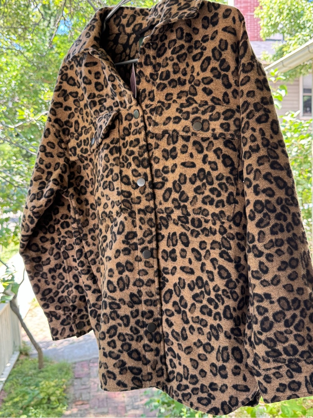 wild fable Leopard-Print  Jacket in Tan and Black